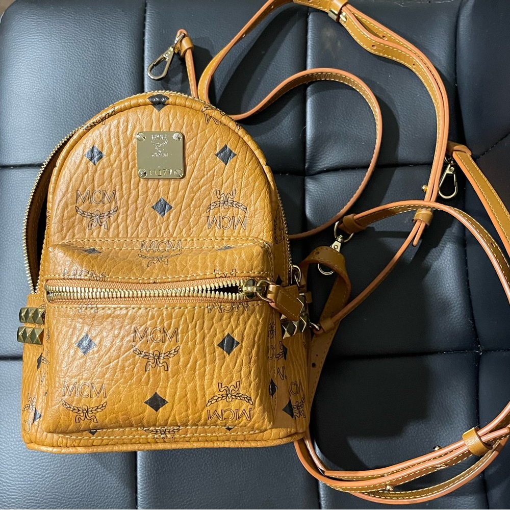 MCM Backpack - STARK BEBE BOO SIDE STUDS BACKPACK IN VISETOS